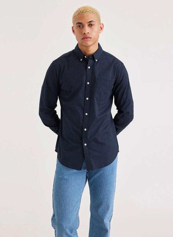 T3 OXFORD SLIM NAVY BLAZER Erkek Mavi Gömlek - A8816