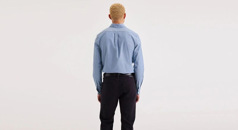 T3 OXFORD SLIM OAK TREE OXFORD DELFT PAT Erkek Mavi Gömlek - A8816