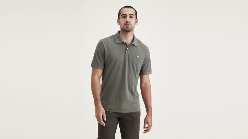 Dockers - T3 POLO CAMO Erkek Yeşil T-Shirt - A1159