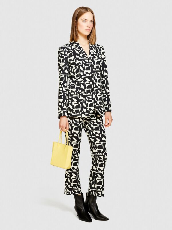 Tamamı Desenli Dar Kesim Ceket Kadın Pembe Ceket - 324P2OLRLW01V