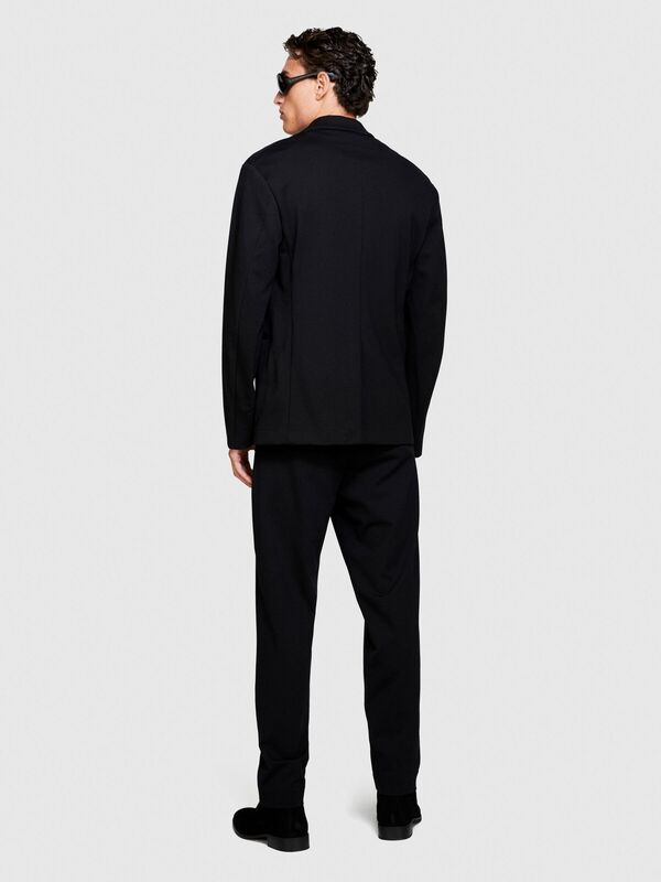 Tapered Fit Chino Pantolon Erkek Siyah T-Shirt - 323A485SSF035