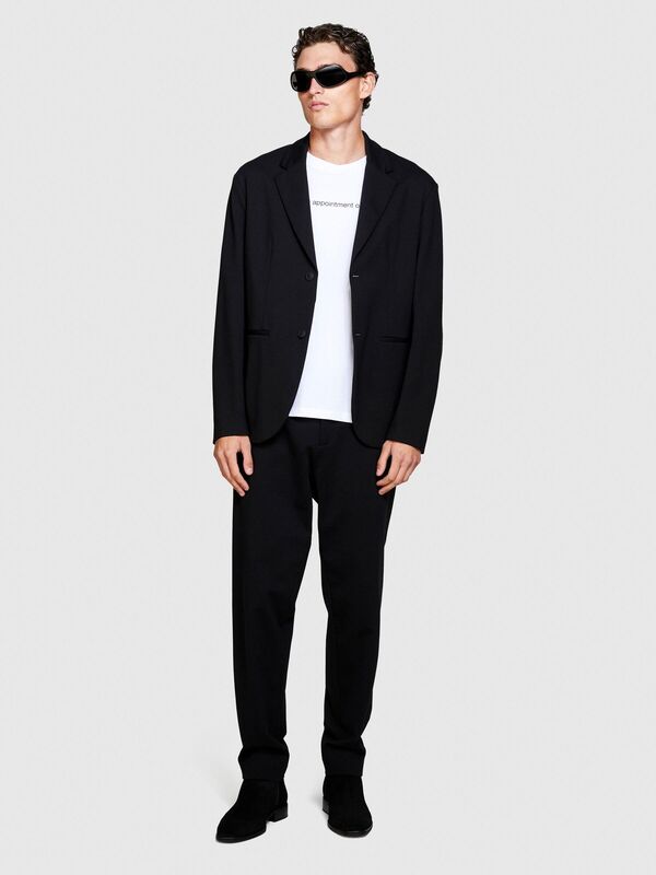 Tapered Fit Chino Pantolon Erkek Siyah T-Shirt - 323A485SSF035