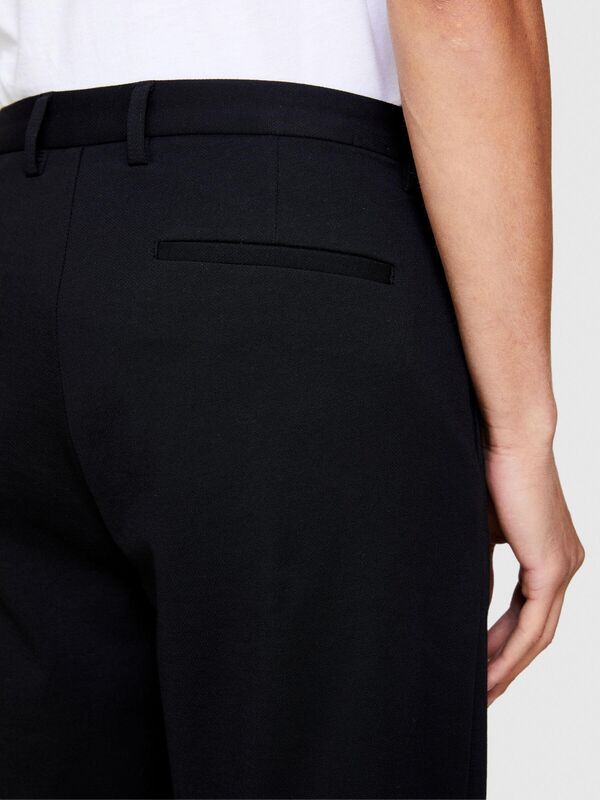 Tapered Fit Chino Pantolon Erkek Siyah T-Shirt - 323A485SSF035