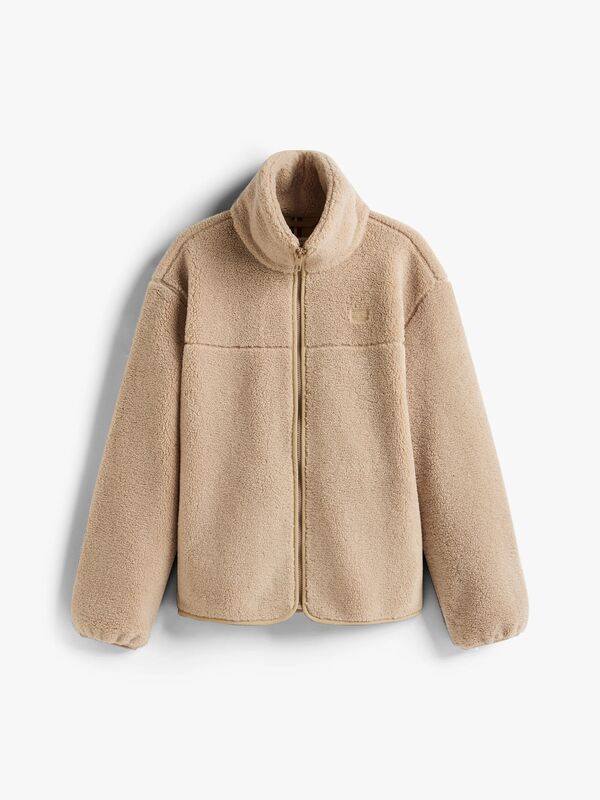 TEDDY ZIP UP REG JACKET Kadın Bej Mont - WW0WW48260