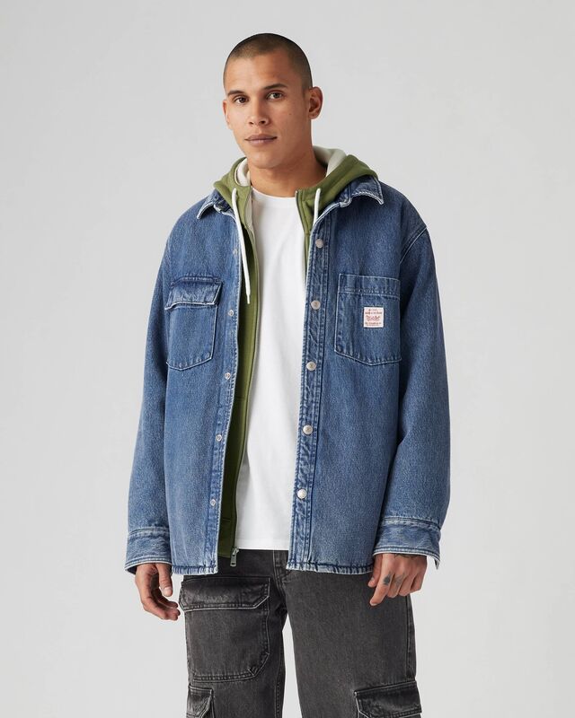 Levi's - TELEGRAPH OVERSHIRT GET INVOLVED T OW Erkek Mavi Ceket - LA8582