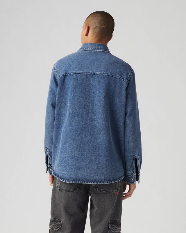 TELEGRAPH OVERSHIRT GET INVOLVED T OW Erkek Mavi Ceket - LA8582