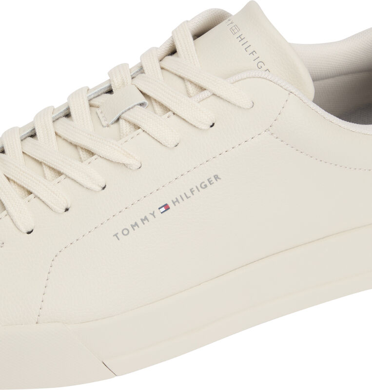 Tommy Hilfiger - TH COURT LTH DETAIL ESS Erkek Bej Spor Ayakkabı - FM0FM05367