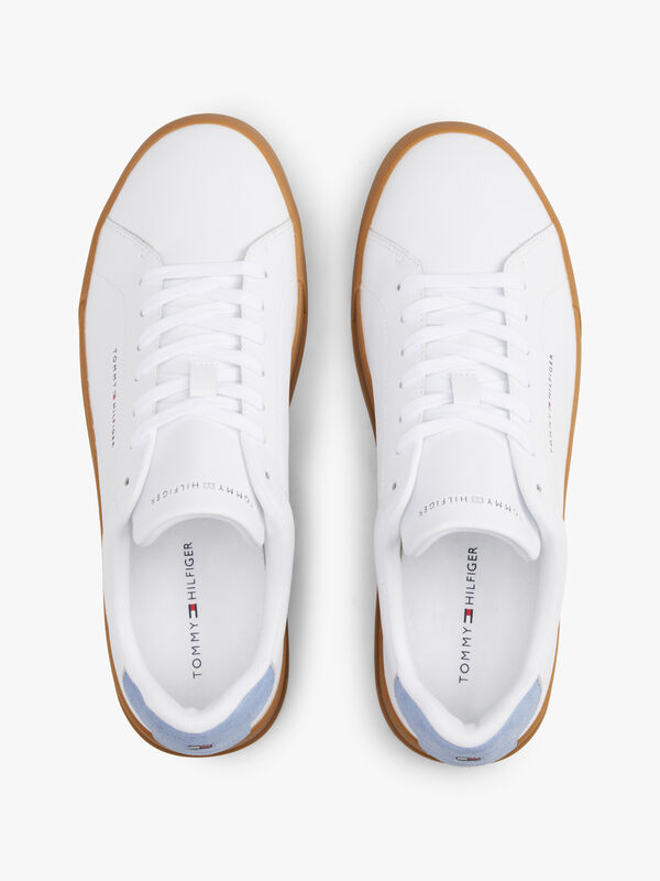 TH COURT LTH DETAIL ESS Erkek Beyaz Sneakers - FM0FM05367