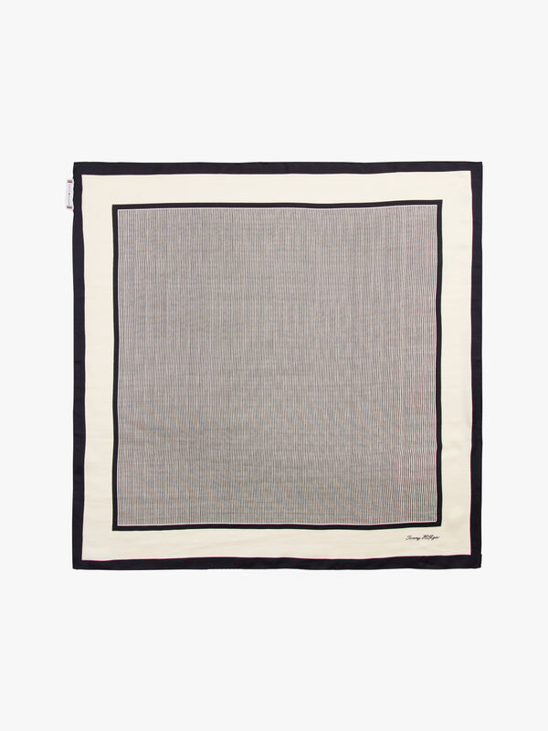 TH ELEVATED FLAG SILK SQUARE Kadın Mavi Atkı - AW0AW17629 TH ELEVATED FLAG SILK SQUARE Kadın Mavi Atkı - AW0AW17629