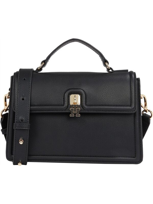 Tommy Hilfiger - TH ETERNITY MINI SATCHEL Kadın Siyah Çanta - AW0AW17176