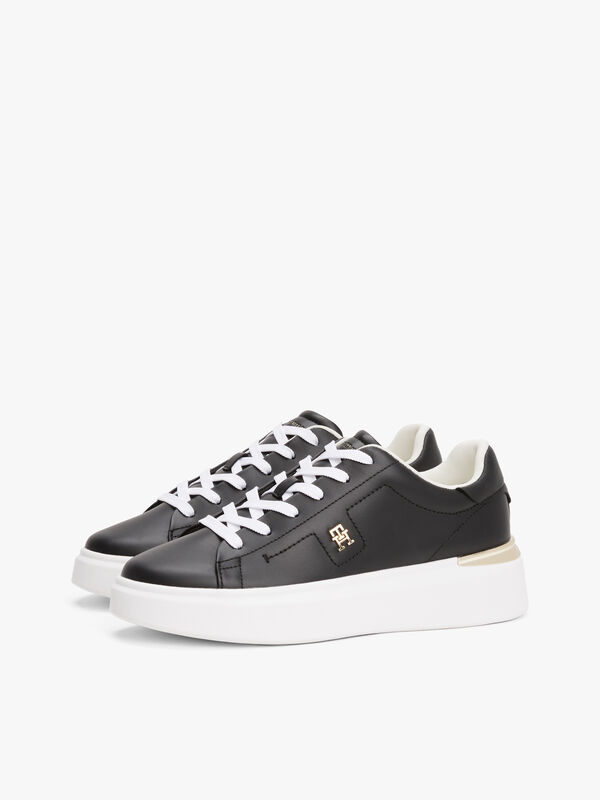 TH FASHION COURT SNEAKER Kadın Siyah Spor Ayakkabı - FW0FW08631