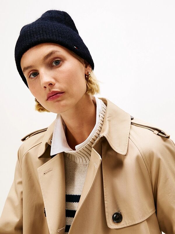 TH FLAG FLUFFY BEANIE Kadın Mavi Bere - AW0AW17779