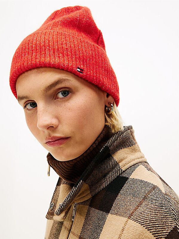 TH FLAG FLUFFY BEANIE Kadın Turuncu Bere - AW0AW17779 TH FLAG FLUFFY BEANIE Kadın Turuncu Bere - AW0AW17779