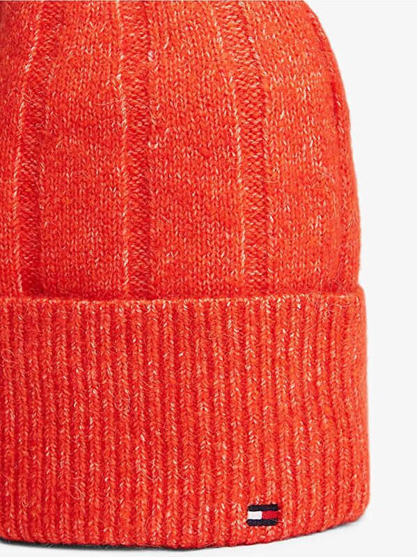 TH FLAG FLUFFY BEANIE Kadın Turuncu Bere - AW0AW17779