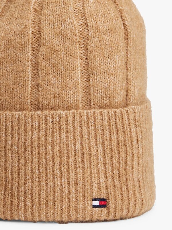 TH FLAG FLUFFY BEANIE Kadın Yeşil Bere - AW0AW17779