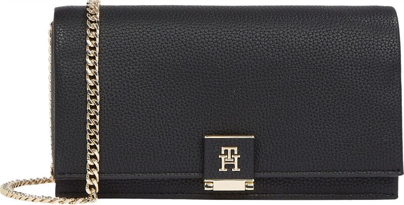 TH HER FLAP W/CHAIN Kadın Siyah Çanta - AW0AW17403