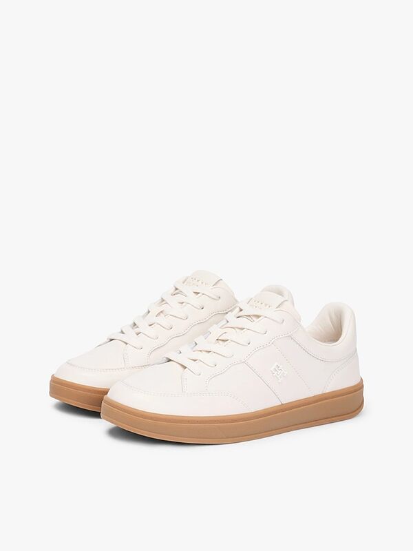 TH HERITAGE COURT SNEAKER LTR Kadın Bej Sneakers - FW0FW09028