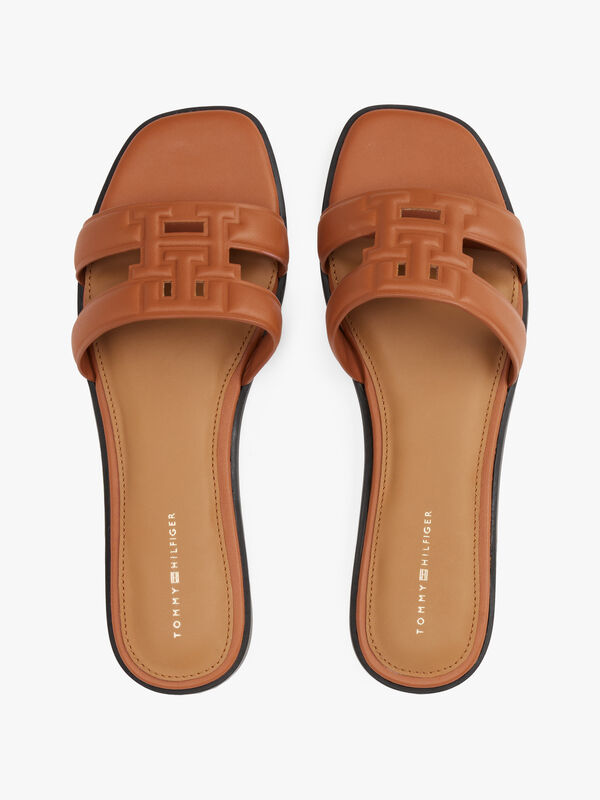 TH LOGO STRAP MULE Kadın Kahverengi Sandalet - FW0FW08671