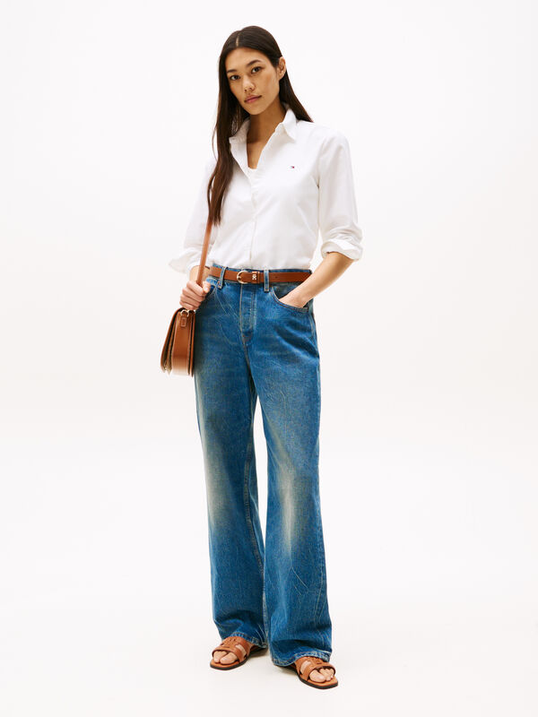 TH LOGO STRAP MULE Kadın Kahverengi Sandalet - FW0FW08671