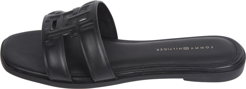 TH LOGO STRAP MULE Kadın Siyah Sandalet - FW0FW08671