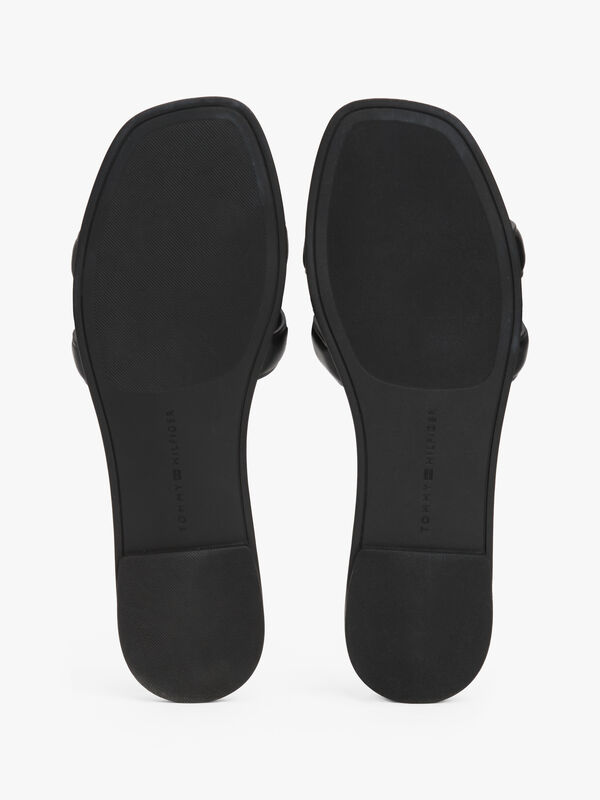 TH LOGO STRAP MULE Kadın Siyah Sandalet - FW0FW08671