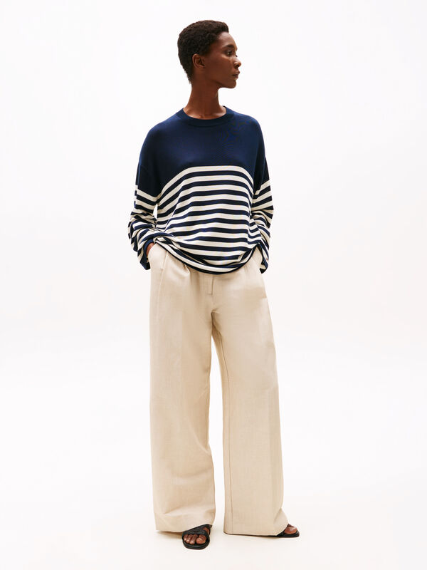 TH LOGO STRAP MULE Kadın Siyah Sandalet - FW0FW08671