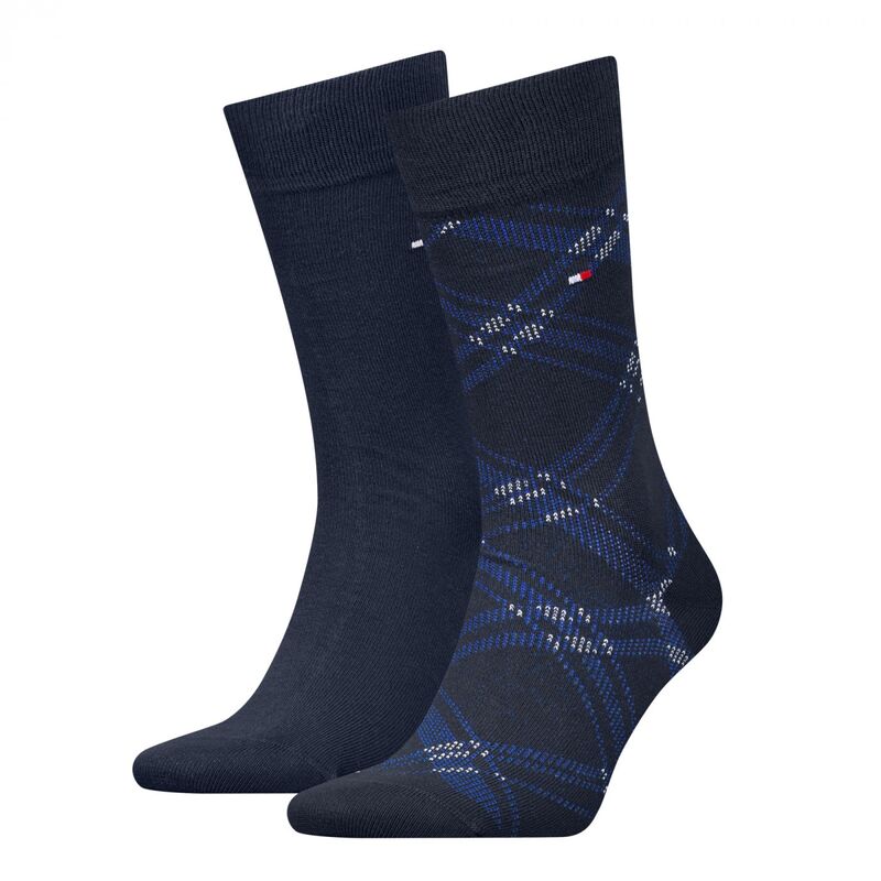 Tommy Hilfiger - TH MEN SOCK 2P CHECK Erkek Mavi Çorap - S701236310