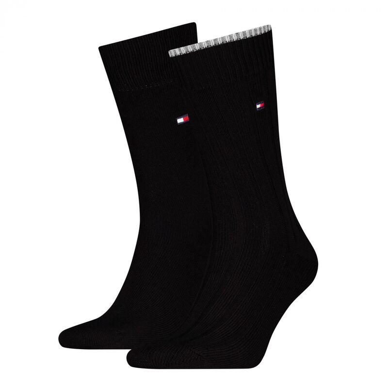 Tommy Hilfiger - TH MEN SOCK 2P STRUC Erkek Siyah Çorap - S701236317001