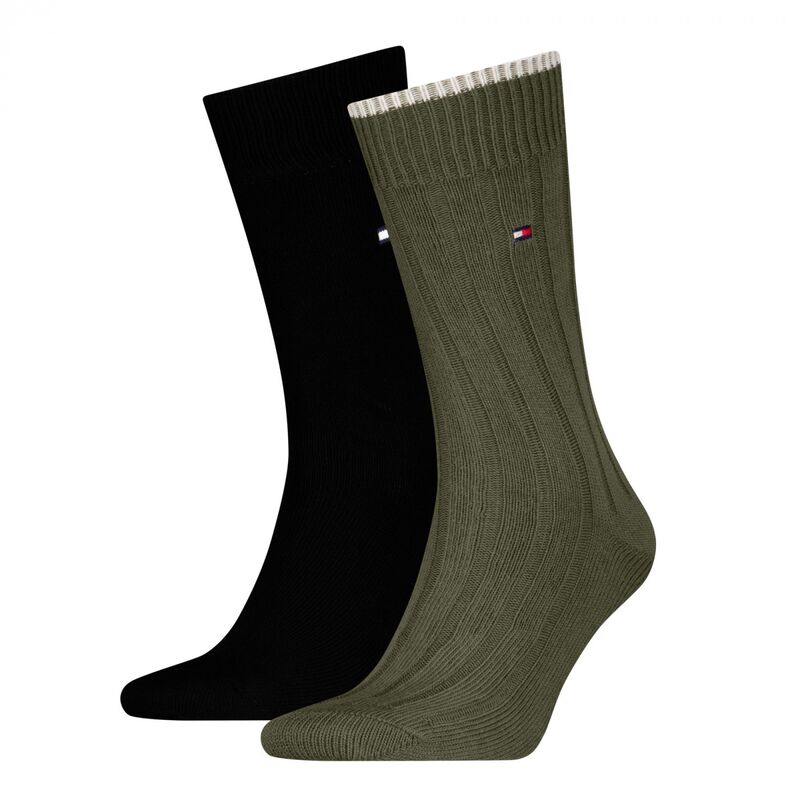 Tommy Hilfiger - TH MEN SOCK 2P STRUC Erkek Yeşil Çorap - S701236317