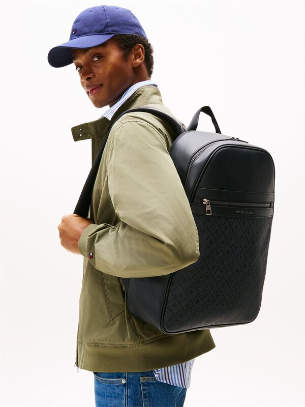 TH MONOGRAM BACKPACK Erkek Siyah Çanta - AM0AM13490