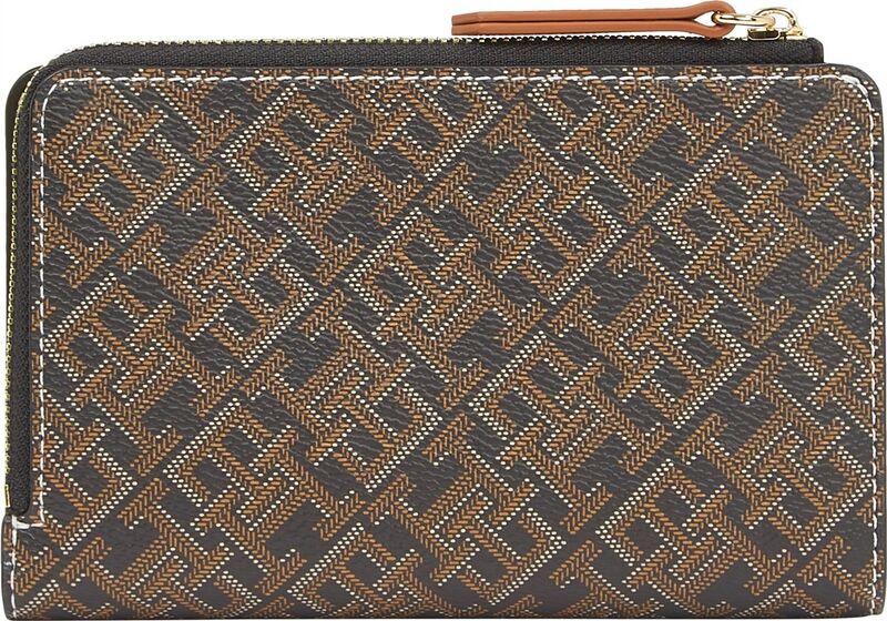 TH MONOPLAY LEATHER MED 7 WALLET Kadın Siyah Cüzdan - AW0AW17417