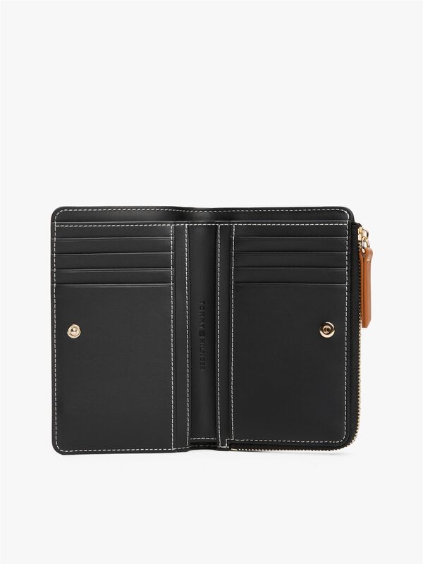 TH MONOPLAY LEATHER MED 7 WALLET Kadın Siyah Cüzdan - AW0AW17417