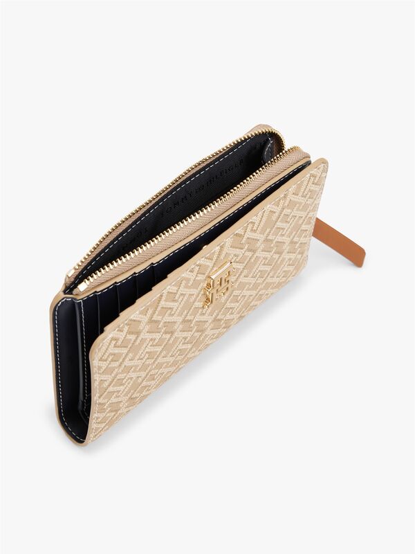 TH MONOPLAY LEATHER MED 7 WALLET Kadın Yeşil Cüzdan - AW0AW17417