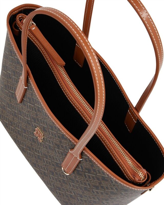 TH MONOPLAY LEATHER MINI TOTE Kadın Siyah Çanta - AW0AW17415