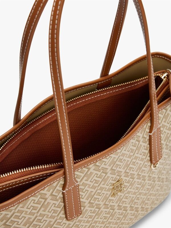 TH MONOPLAY LEATHER MINI TOTE Kadın Yeşil Çanta - AW0AW17415