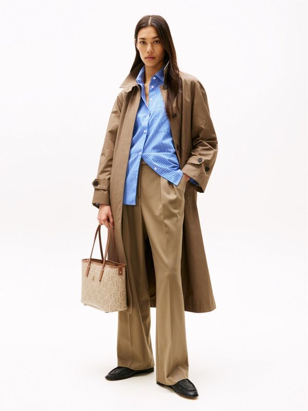 TH MONOPLAY LEATHER MINI TOTE Kadın Yeşil Çanta - AW0AW17415