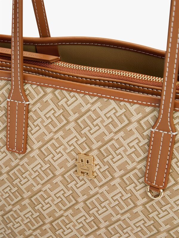 TH MONOPLAY LEATHER MINI TOTE Kadın Yeşil Çanta - AW0AW17415