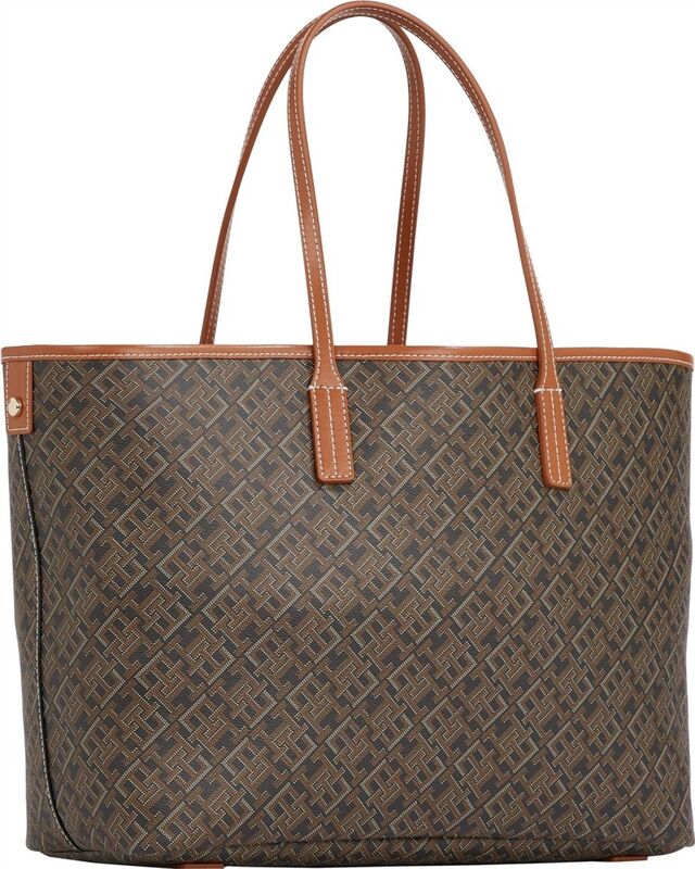 TH MONOPLAY LEATHER TOTE Kadın Siyah Çanta - AW0AW17416