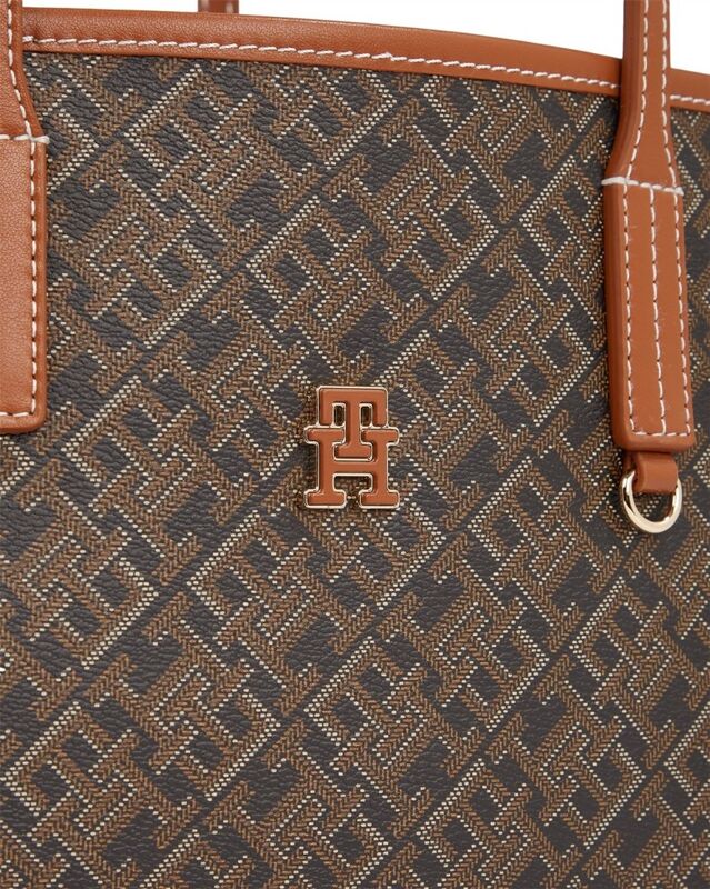 TH MONOPLAY LEATHER TOTE Kadın Siyah Çanta - AW0AW17416