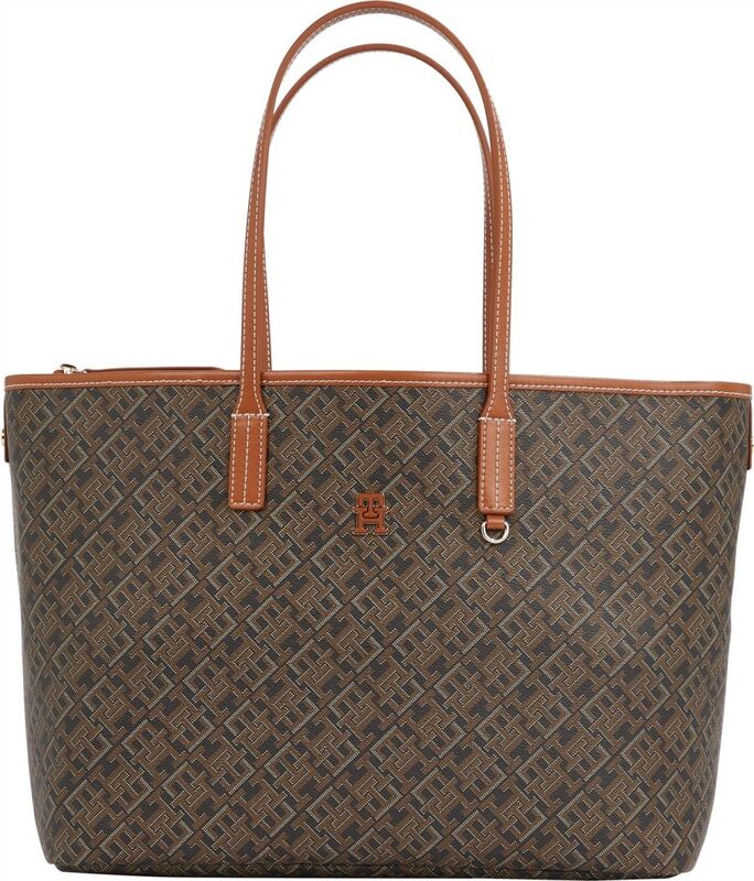 TH MONOPLAY LEATHER TOTE Kadın Siyah Çanta - AW0AW17416