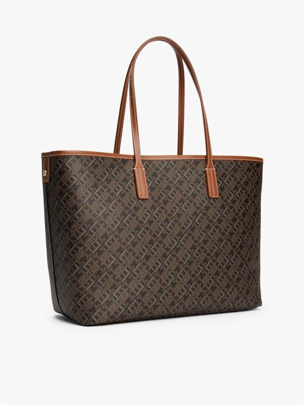 TH MONOPLAY LEATHER TOTE Kadın Siyah Çanta - AW0AW17416