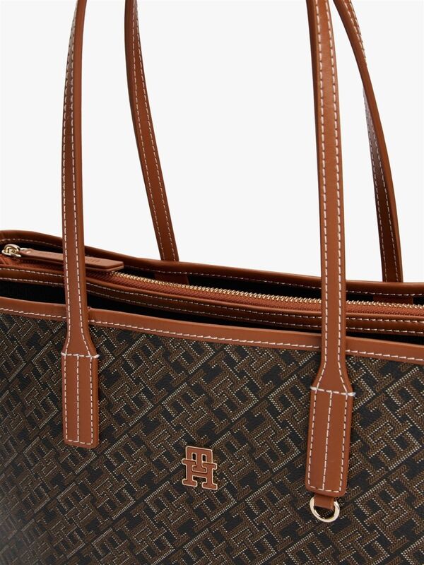 TH MONOPLAY LEATHER TOTE Kadın Siyah Çanta - AW0AW17416