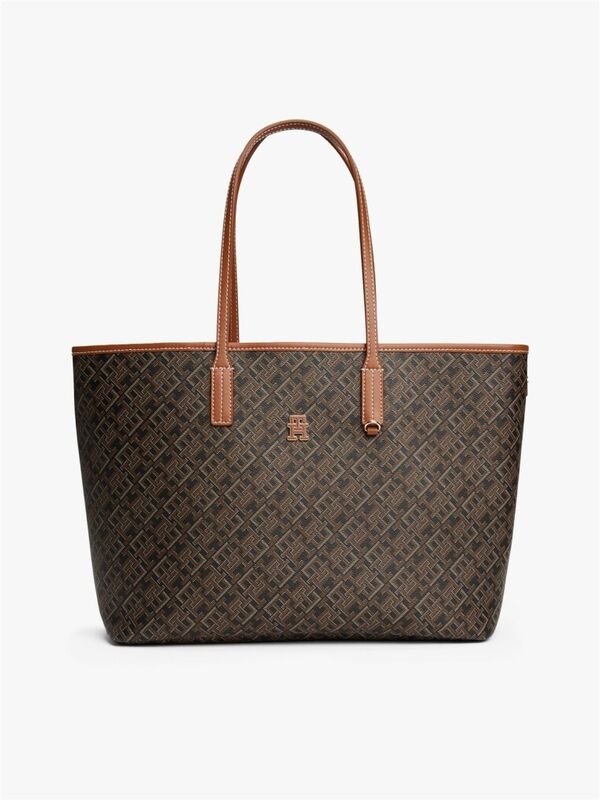 TH MONOPLAY LEATHER TOTE Kadın Siyah Çanta - AW0AW17416