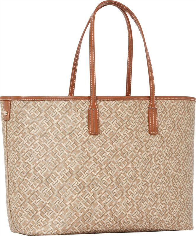 TH MONOPLAY LEATHER TOTE Kadın Yeşil Çanta - AW0AW17416