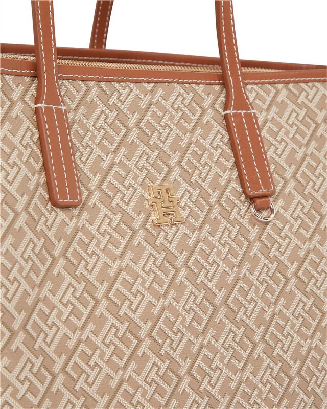 TH MONOPLAY LEATHER TOTE Kadın Yeşil Çanta - AW0AW17416