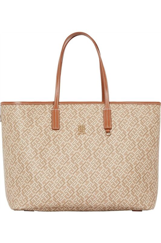 Tommy Hilfiger - TH MONOPLAY LEATHER TOTE Kadın Yeşil Çanta - AW0AW17416