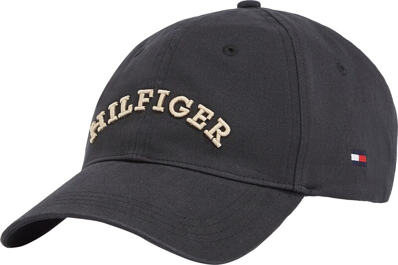 TH MONOTYPE SOFT 6 PANEL CAP Erkek Siyah Şapka - AM0AM13165