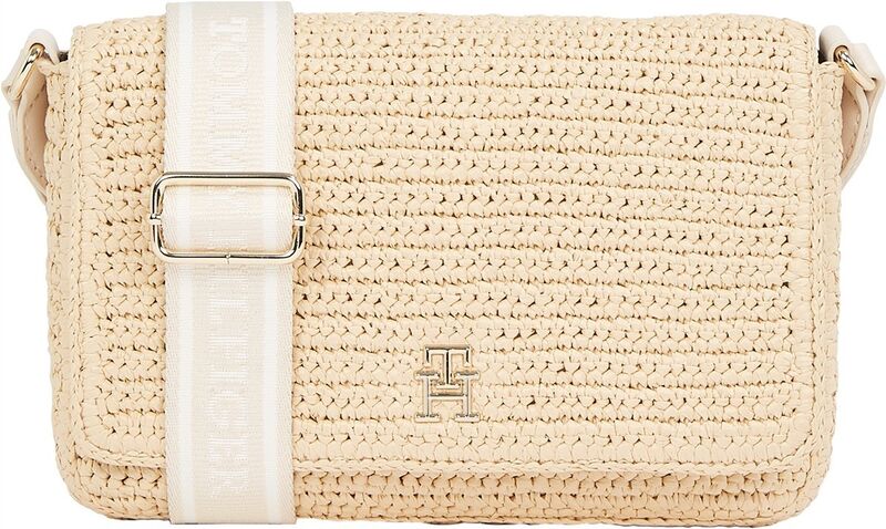 Tommy Hilfiger - TH SPRING LOGO CONV CROSSOVER Kadın Bej Çanta - AW0AW17224