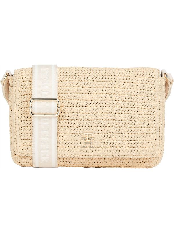 Tommy Hilfiger - TH SPRING LOGO CONV CROSSOVER Kadın Bej Çanta - AW0AW17224