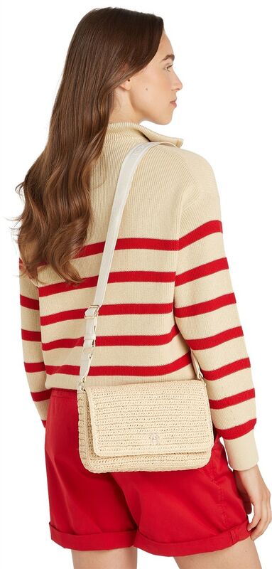 TH SPRING LOGO CONV CROSSOVER Kadın Bej Çanta - AW0AW17224